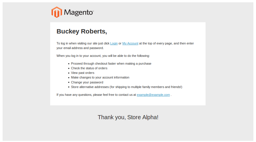 Magento Transactional Emails Templates- New Account Confirmed | knowband