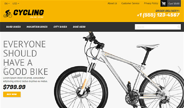 Some Top Free 2015 Magento Themes for your store- Cycling | Knowband