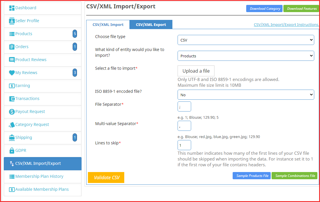 csv-importación-exportación-perfil-vendedor-prestashop-marketplace