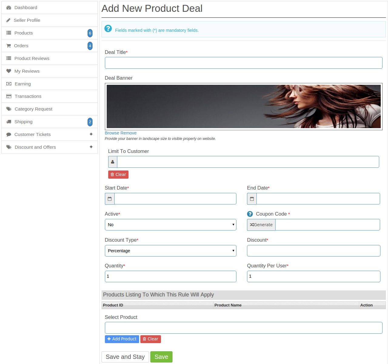 Add New Per Product Deal Interface | Knowband