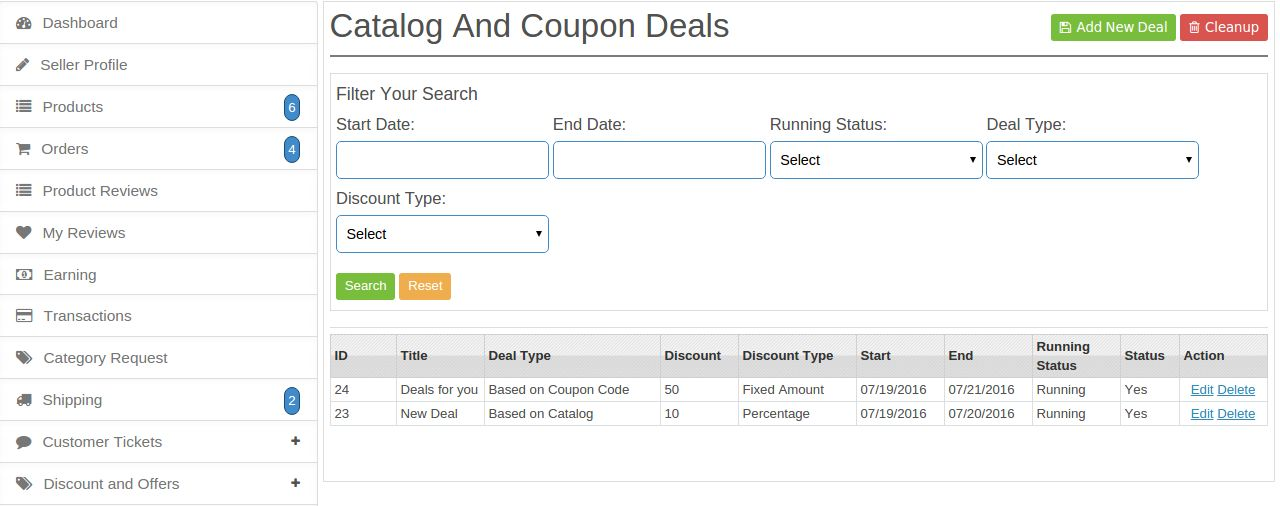 Katalog und Coupon Deal Listing Interface | Knowband