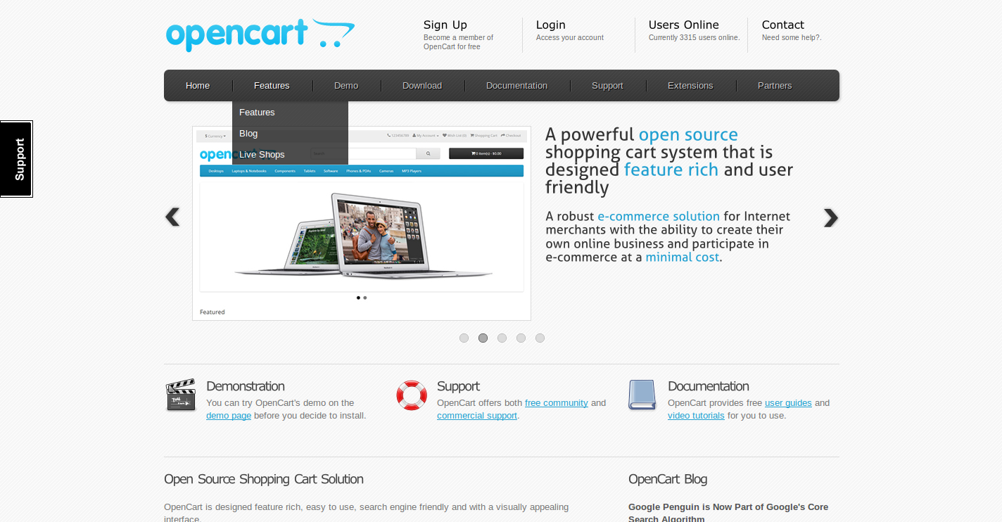5 Best open source platforms to set your cash counter ringing again- Opencart | Knowband