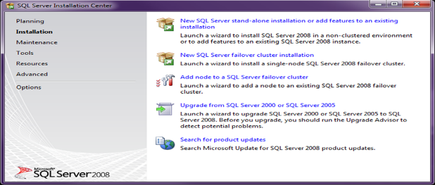 Sql server installation center | Knowband