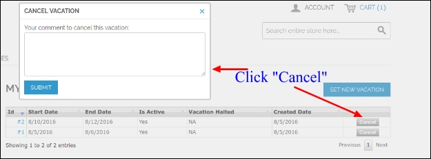 Magento MarketPlace Seller Vacation Mode Addon-Stop a vacation mode | knowband