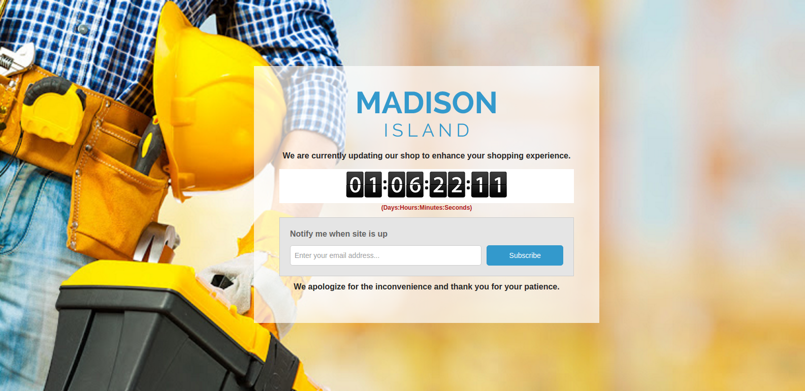Magento custom maintenance page