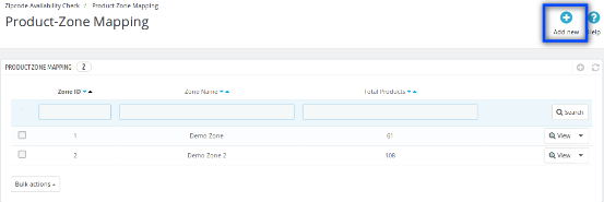 Prestashop Disponibilité de produit Vérifier par Zipcode_Product Mapping Zone