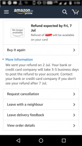 Amazon Refund Status