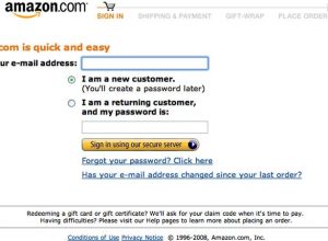 Página de acceso de Amazon