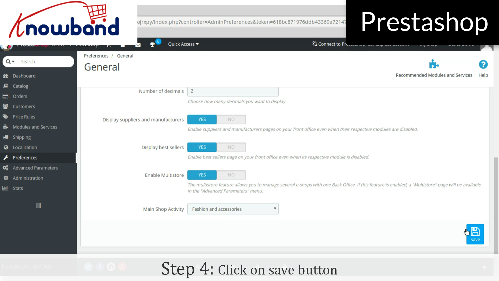 Włącz Multistore | Dashboard demonstracyjny Knowband