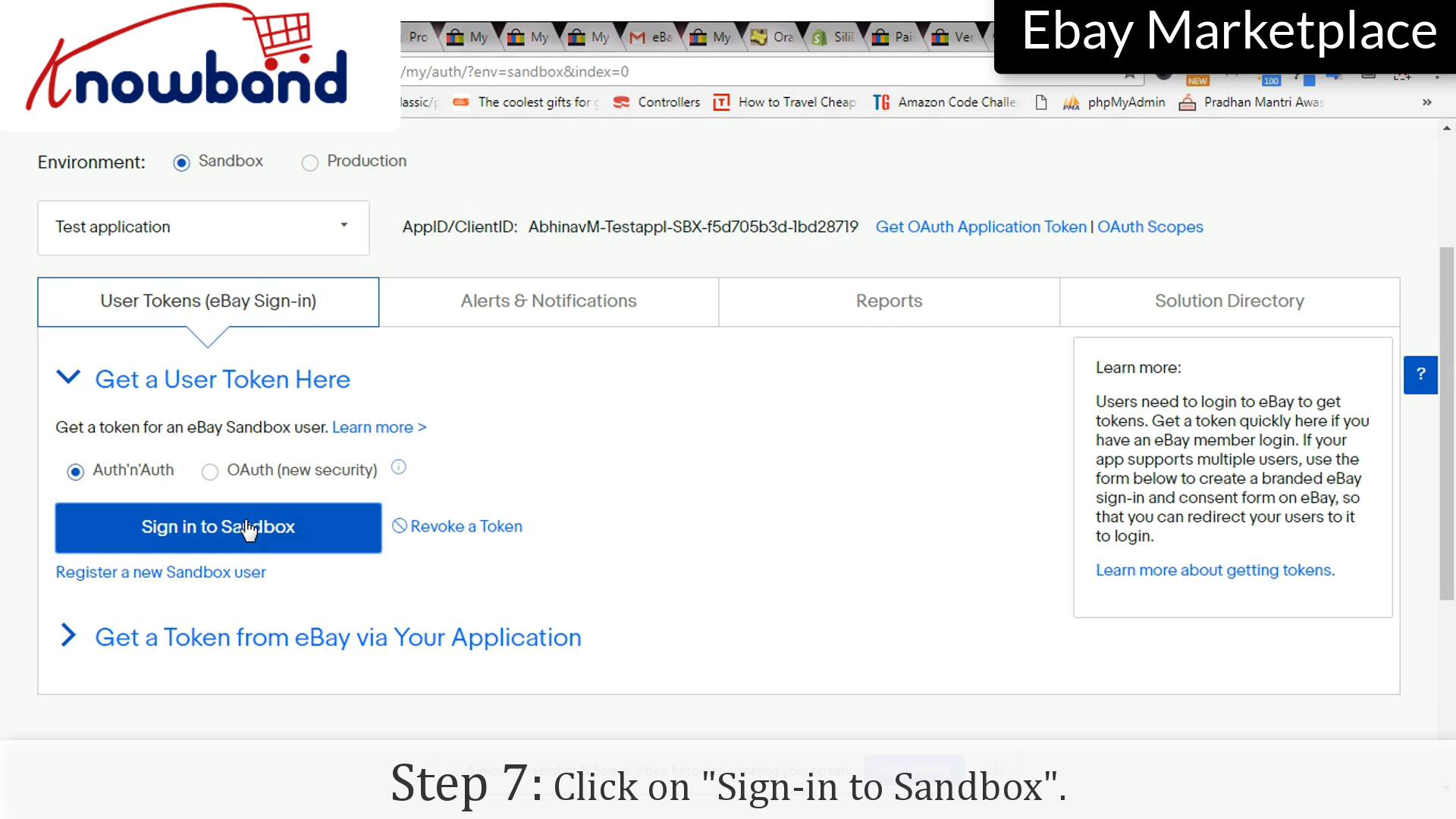 Sign-in to Sandbox
