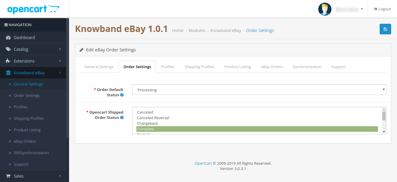 knowband-ebay-order-settings
