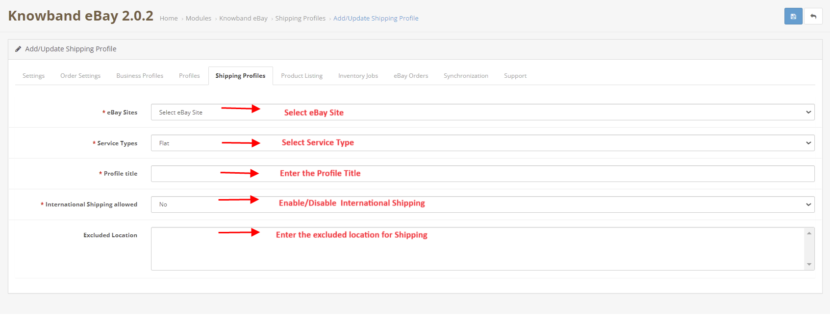Listados de envíos de OpenCart en eBay Listados de envíos de Knowband, Opencart y eBay