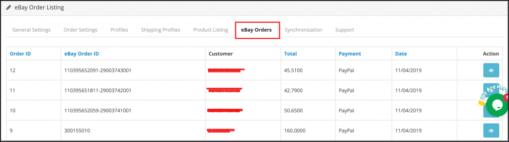 opencart-ebay-inserzioni di ordini