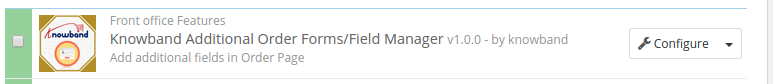 Prestashop Knowband Dodatkowe formularze zamówień-Field Manager