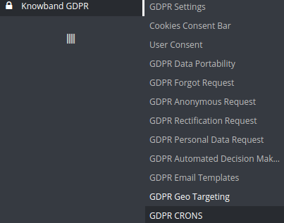 GDPR module customization options