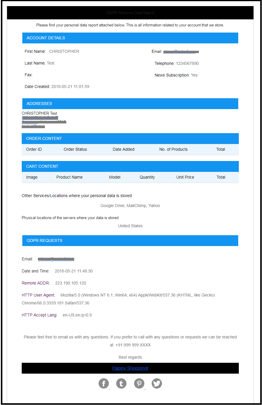 Kundenend Emaill Design - Opencart DSD Modul von Knowband