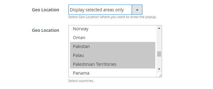 Select country