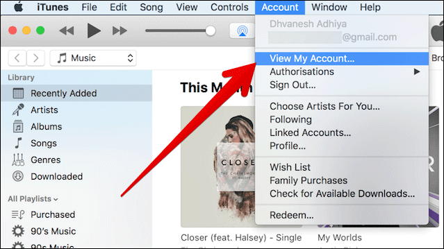 click-on-view-account-in-itunes