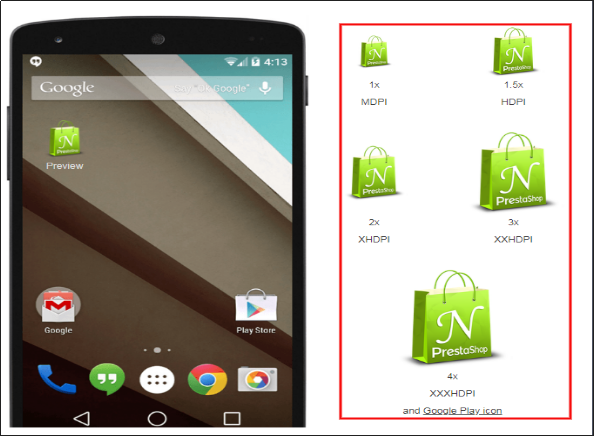 il ridimensionamento-app-icon-per-Android