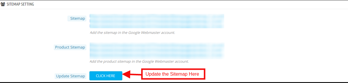Sitemap Settings | Prestashop Accelerated Mobile Pages(AMP) Addon
