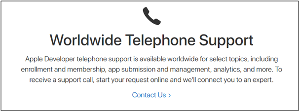 Apple-Telefon-Unterstützung