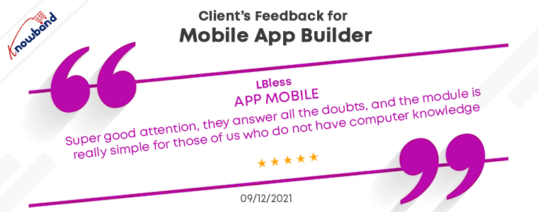 mobile app builder testimonial