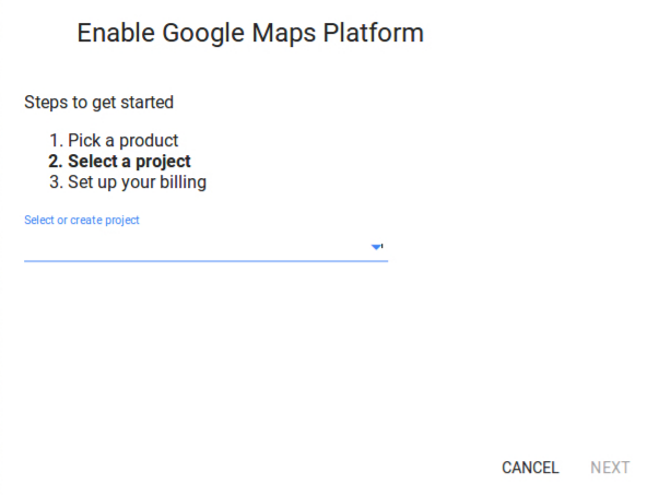 Configuración de la clave API del mapa de Google