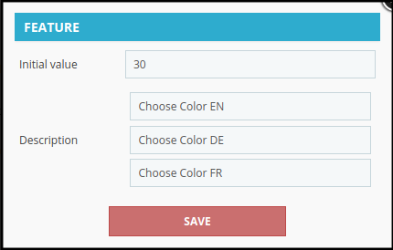 configuración de selector de color de precio dinámico
