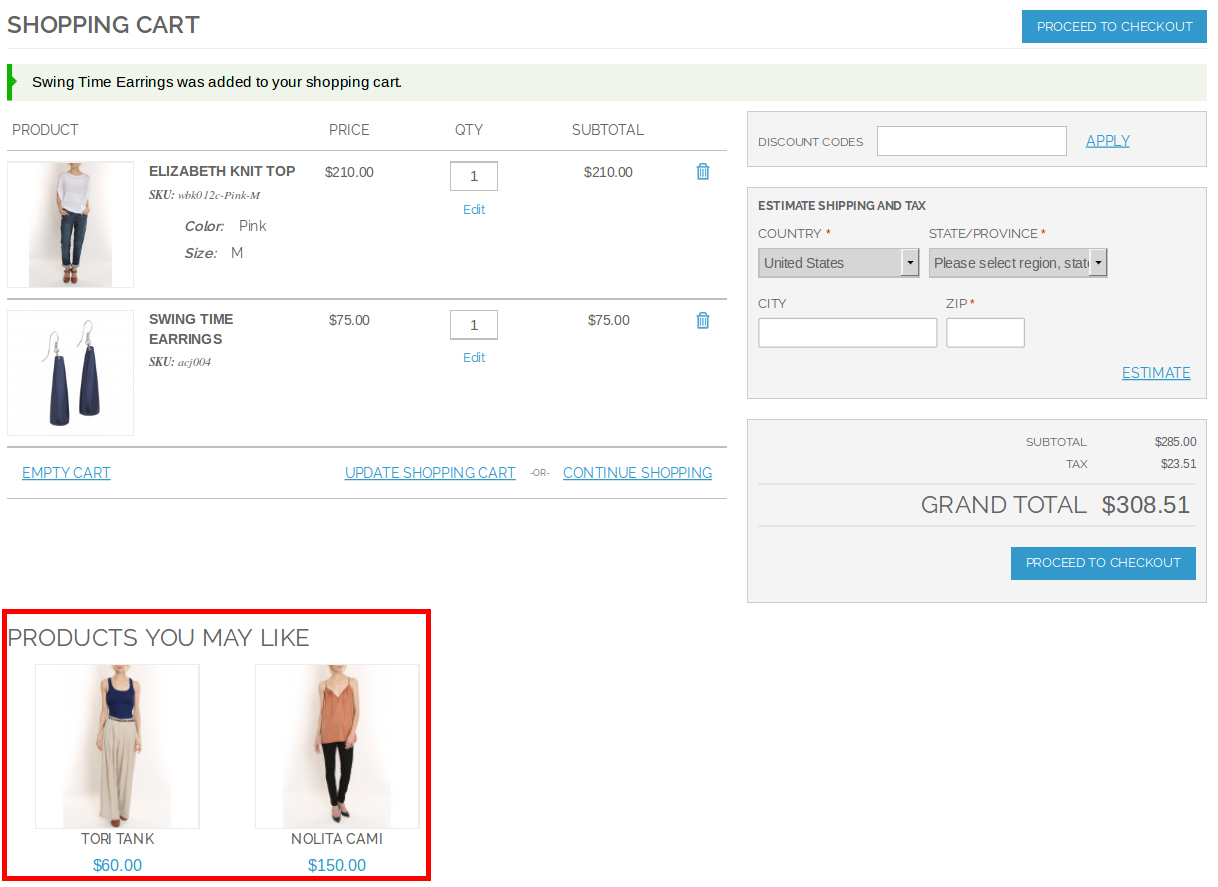 Magento Product Cross-Selling module