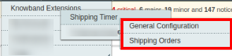 general configuration Magento Shipping Timer module