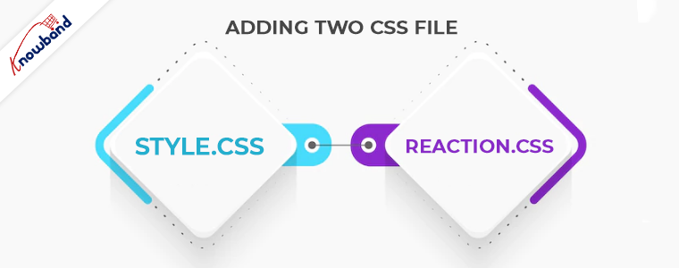 We are using two CSS files (style.css and reaction.css) to add styling in the page.