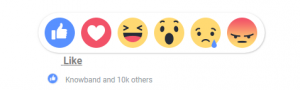 Facebook-Emojis und Likes