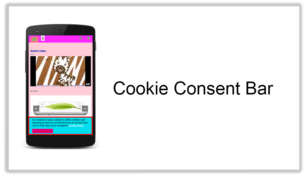 Barre de consentement aux cookies