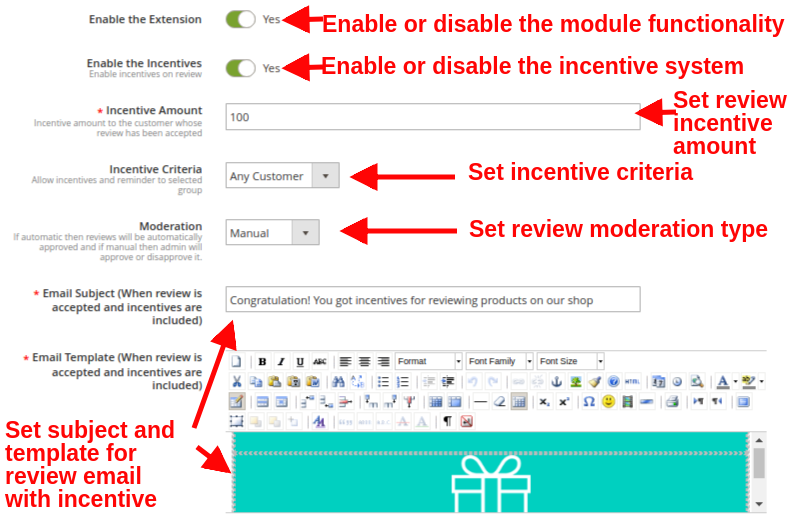 Magento 2 Review Reminder and Incentives extension
