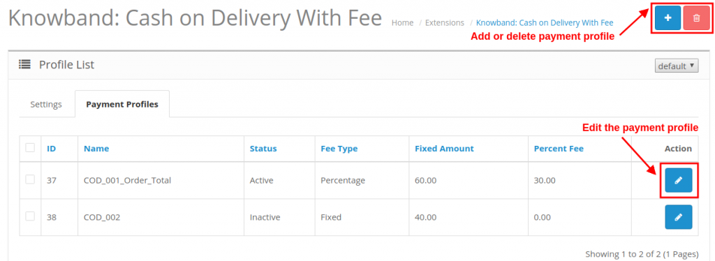 OpenCart Cash on Delivery with Fees