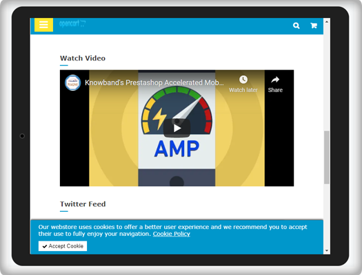 Display-yputube-video-on-homescreen-AMP-Opencart