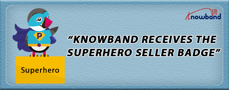 KnowBand reçoit le badge de vendeur de super-héros