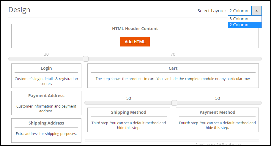 Layout Design - Magento 2 One Page Checkout