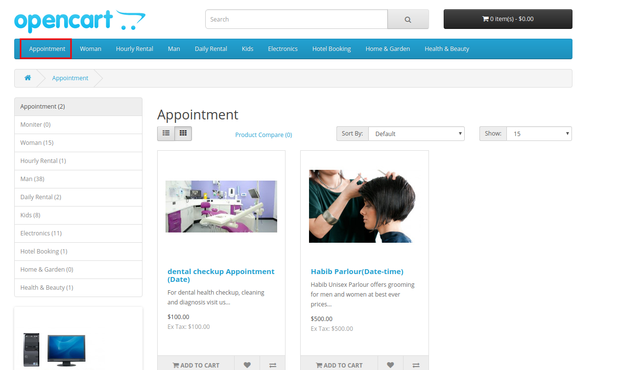 front-end-interface-appointment