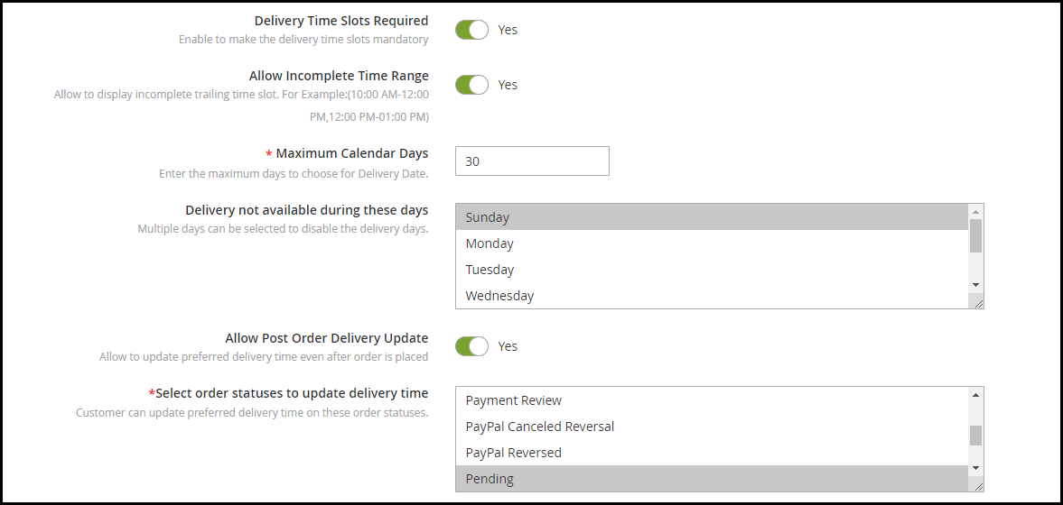 Magento 2 Preferred Delivery Time