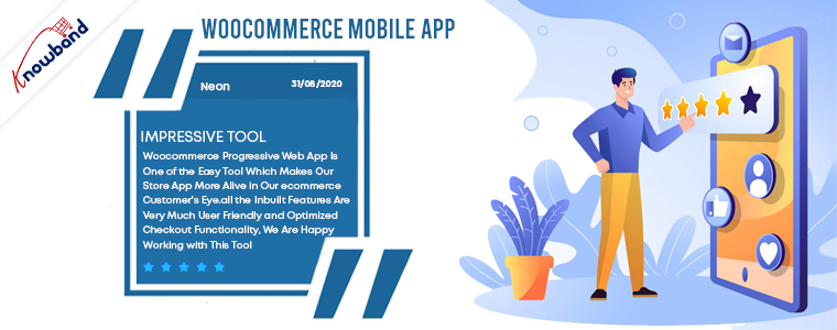 Témoignage de l'application mobile WooCommerce