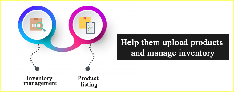 Aidez les vendeurs à télécharger des produits et à gérer leur inventaire sur le marché ouvert