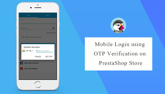 Mobile login using OTP on PrestaShop