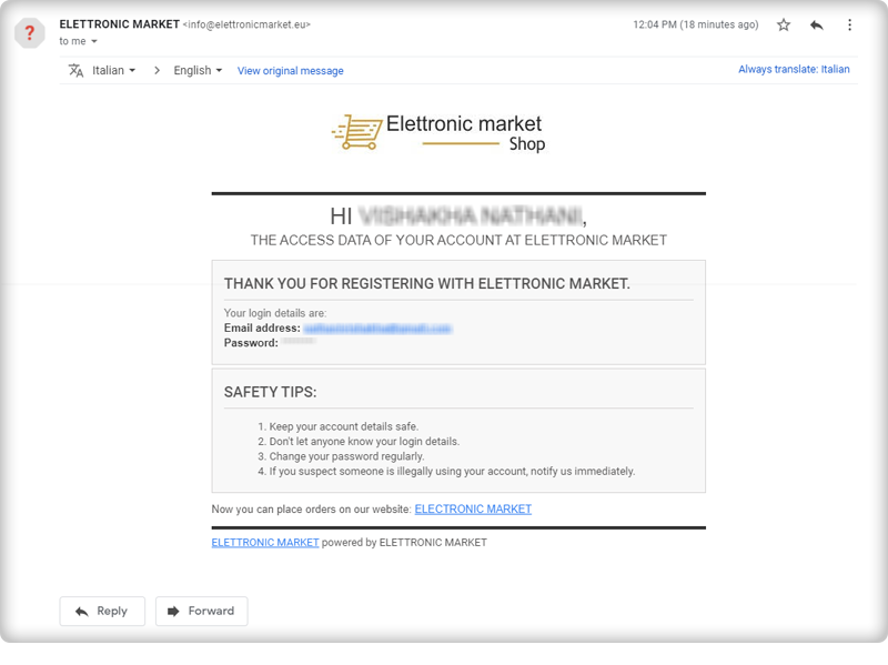 PrestaShop Marketplace E-Mail-Vorlage 2