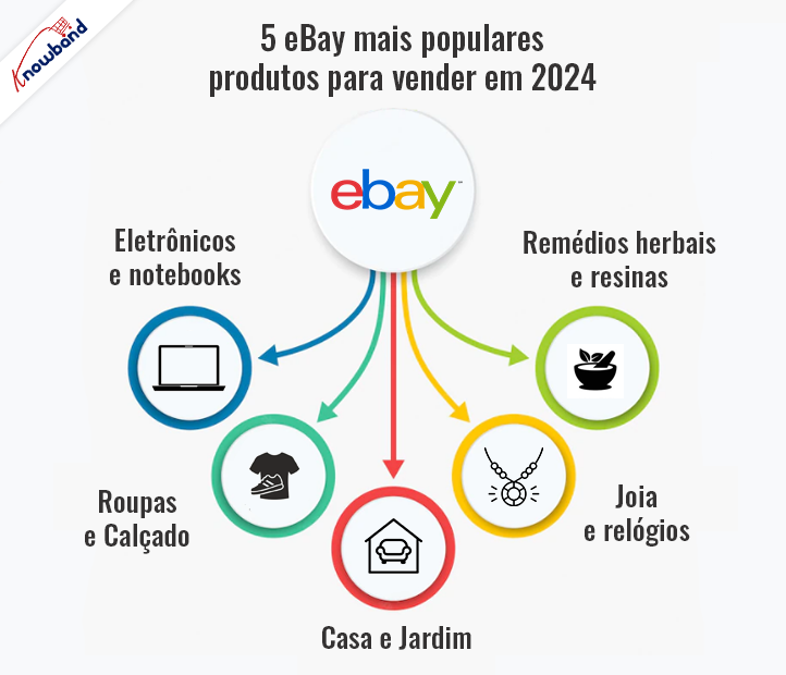 5 produtos mais populares do eBay para vender em 2024 pela Knowband