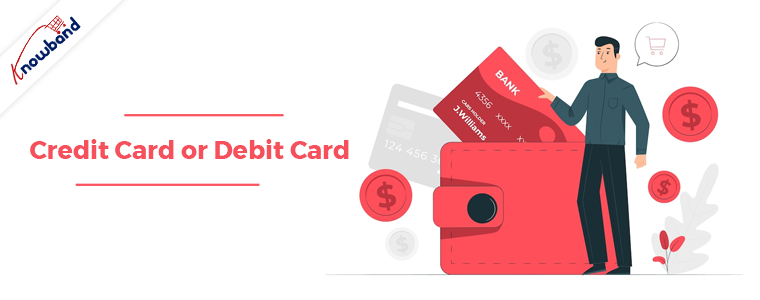 Cartão de crédito ou cartão de débito