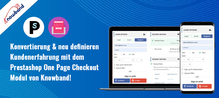 Das Prestashop One Page Checkout-Modul von Knowband legt Wert auf verbesserte Konvertierung und Kundenerfahrung