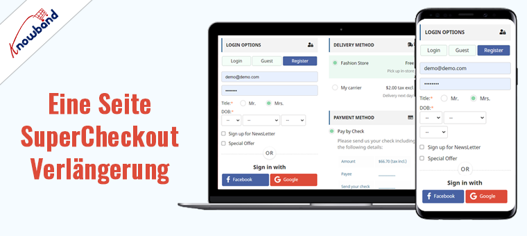 Knowbands One Page SuperCheckout-Erweiterung für Prestashop und Opencart
