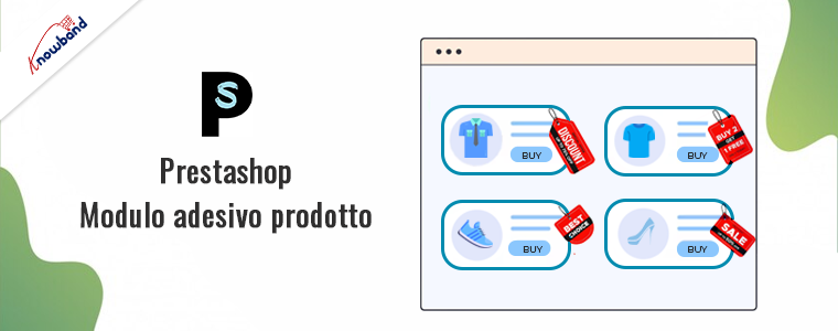 Modulo adesivo prodotto Prestashop di Knowband