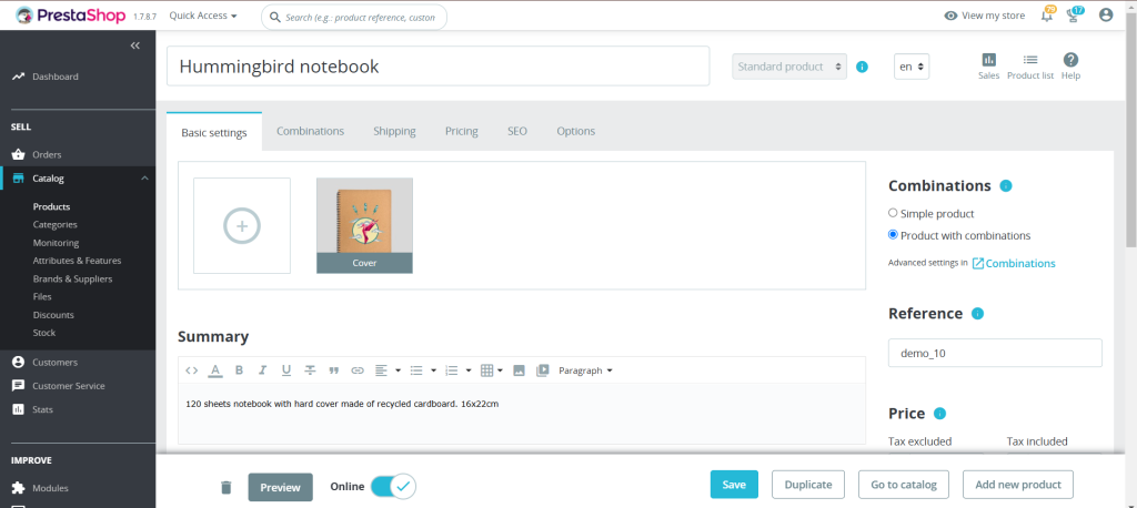 Optimize Individual Product URLs - Select the product you want to edit